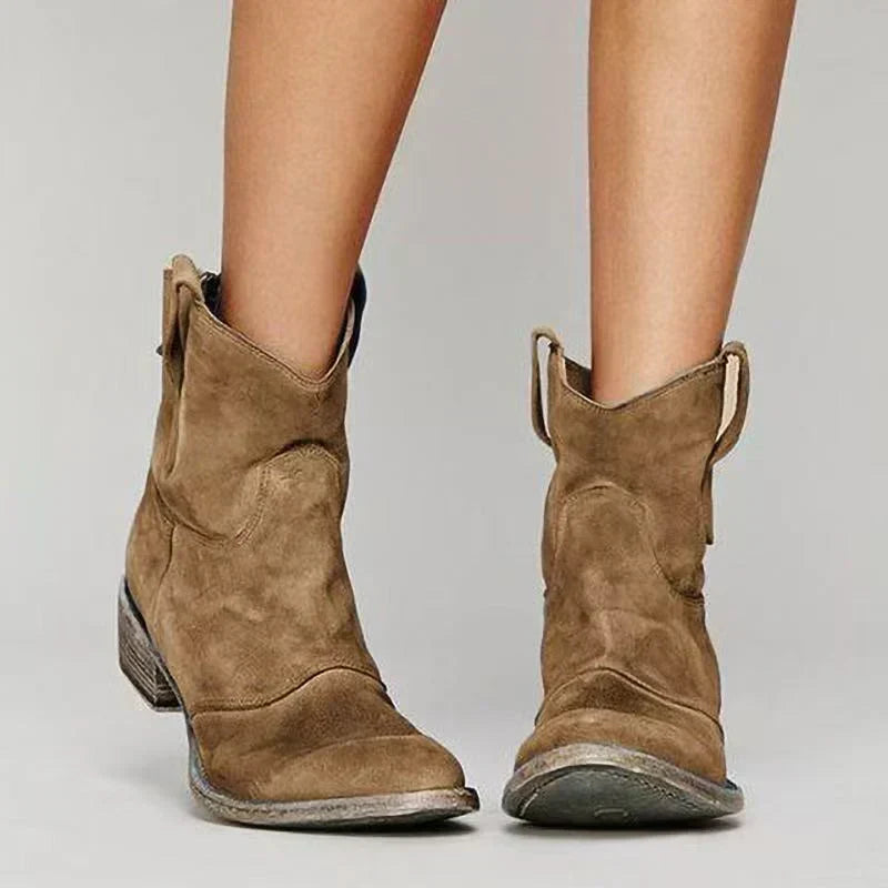 Celine Suede and Cotton Ankle Boot