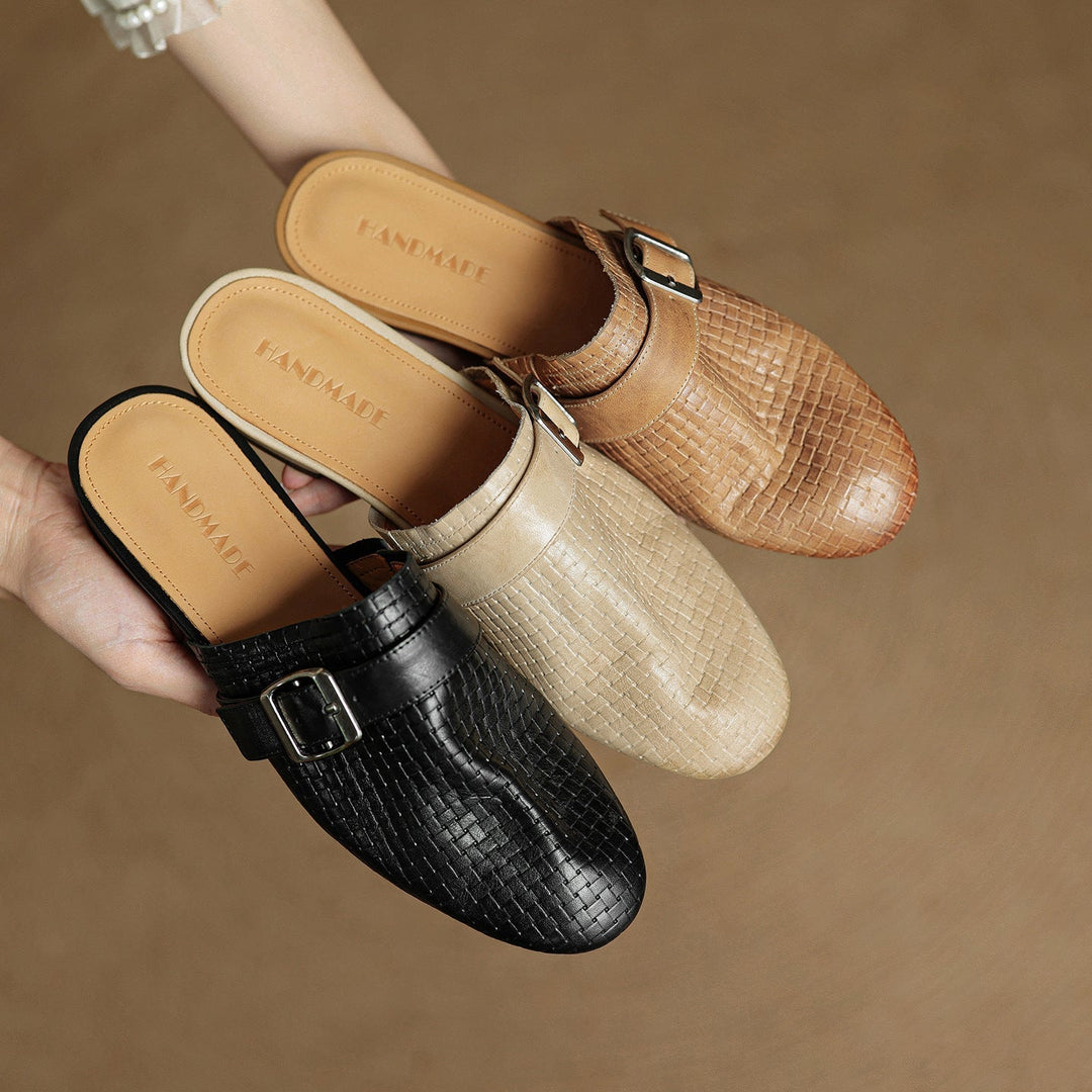 Emrie Genuine Leather Mules