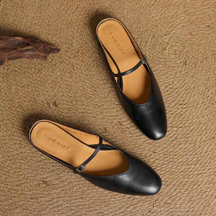 Merisa Genuine Leather Mules