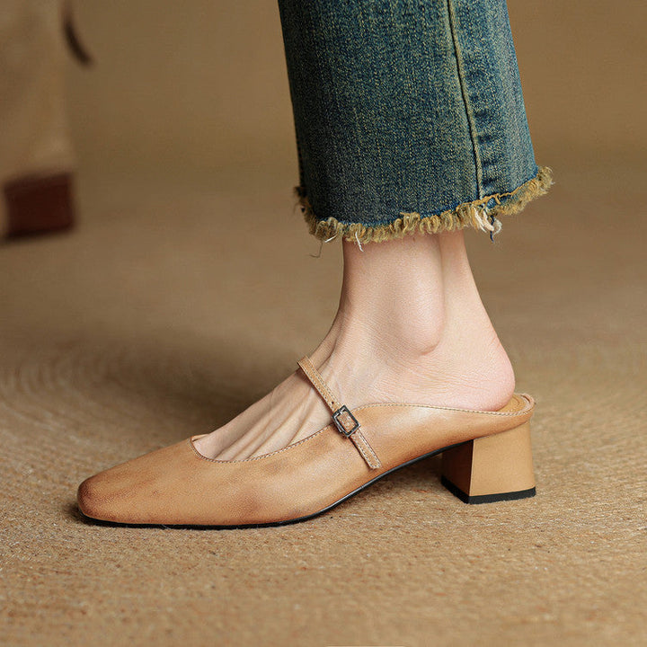 Esmer Genuine Leather Mules