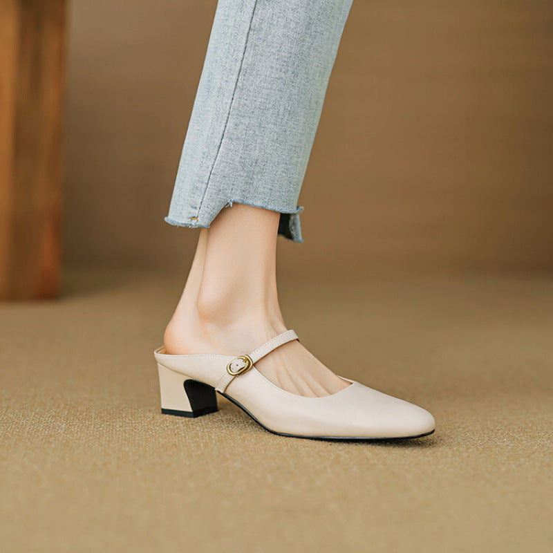 Vian Genuine Leather Mules