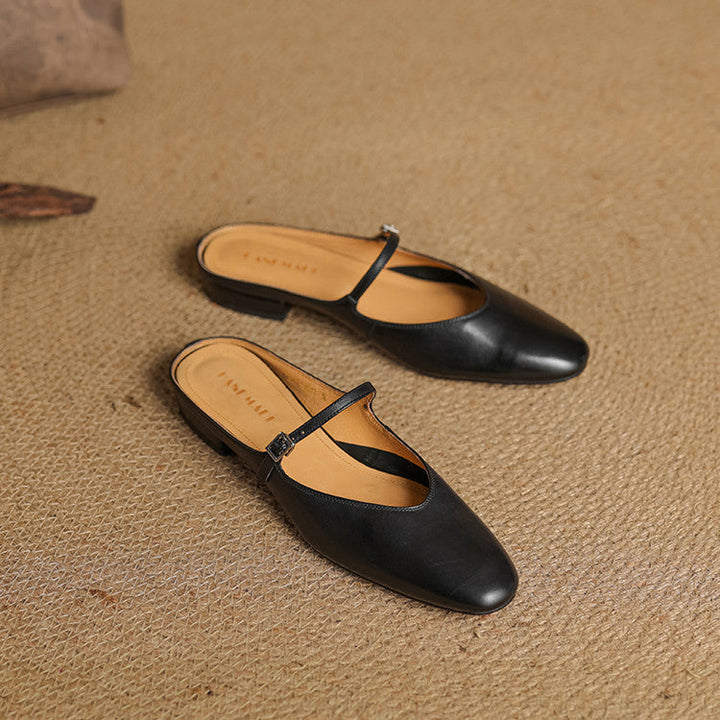 Merisa Genuine Leather Mules