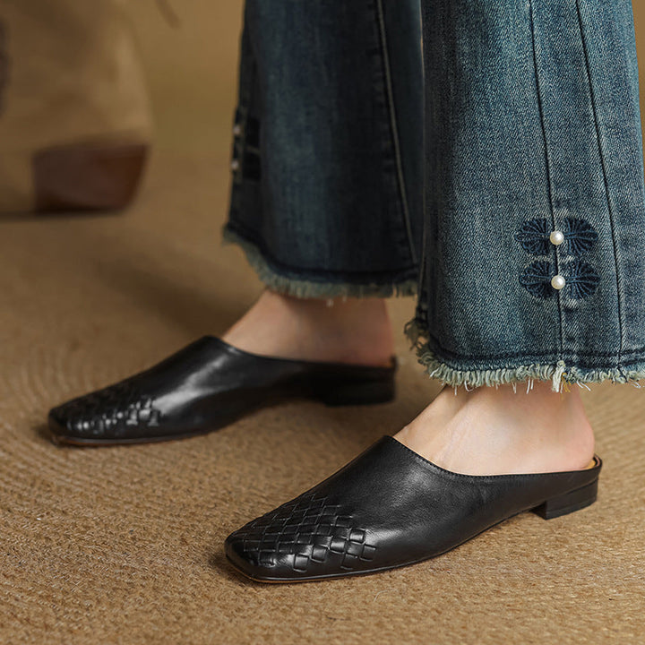 Viola Geniune Leather Mules