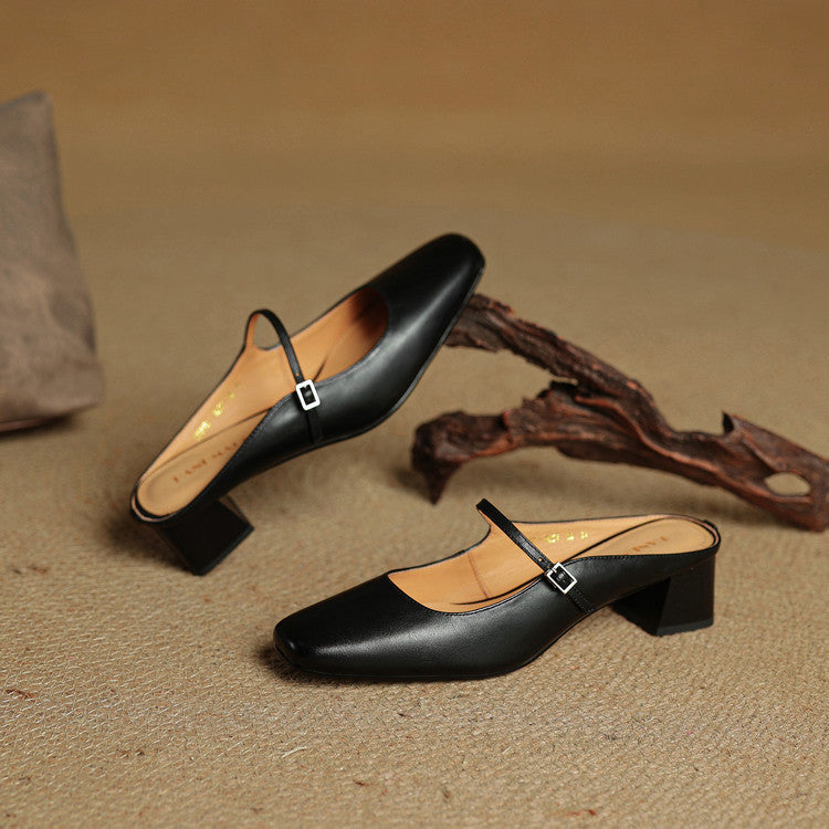 Esmer Genuine Leather Mules