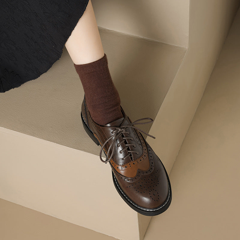Hazel Vintage Wingtip Brogue Shoes