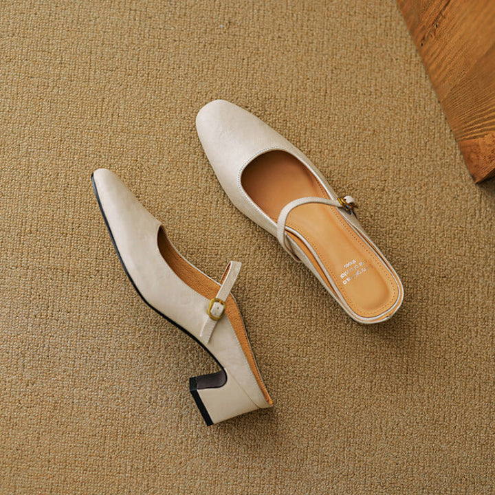 Vian Genuine Leather Mules