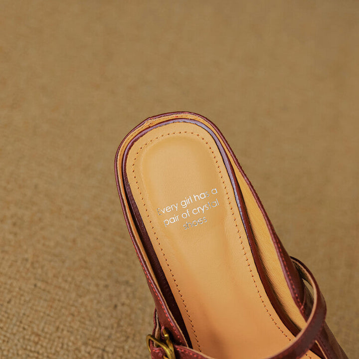 Vian Genuine Leather Mules