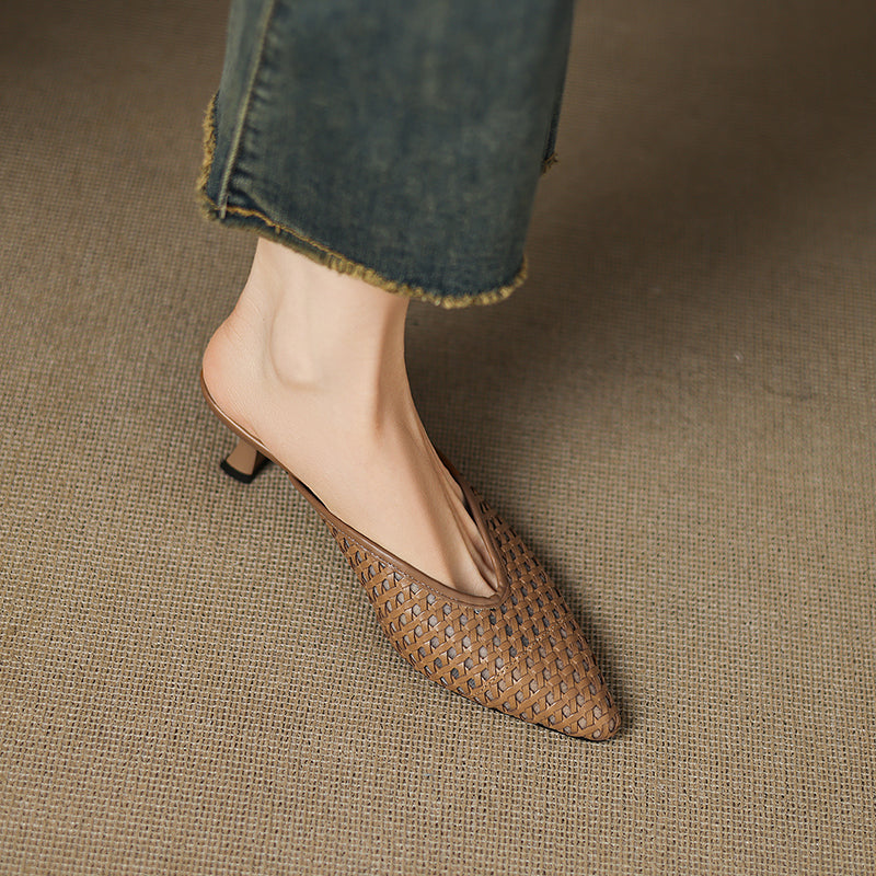 Olivia Genuine Leather Mules