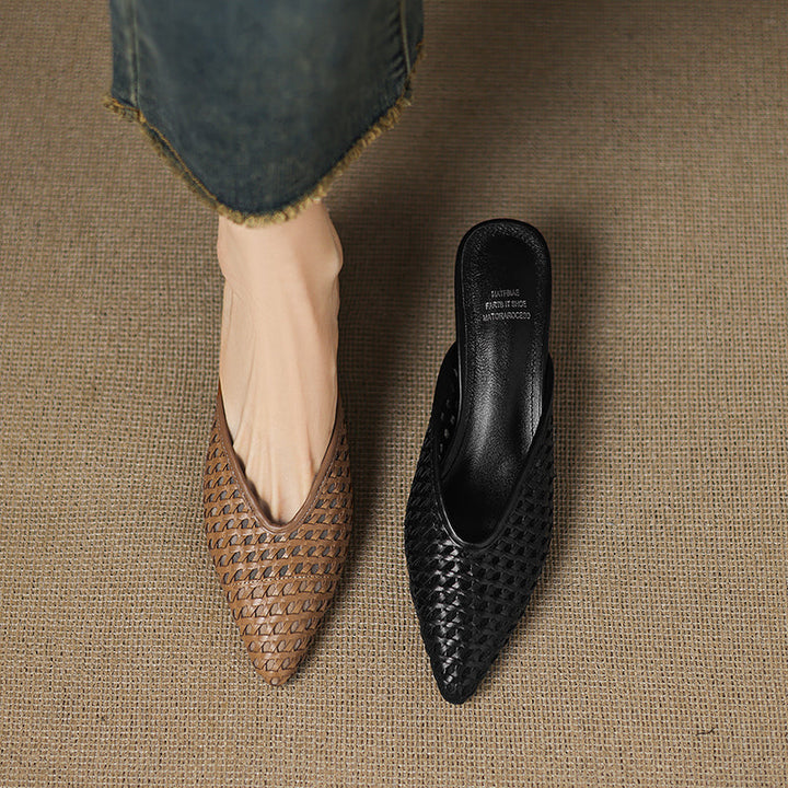 Olivia Genuine Leather Mules