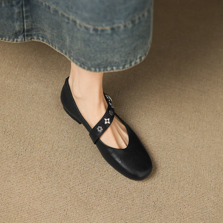 Elda Genuine Leather Flats
