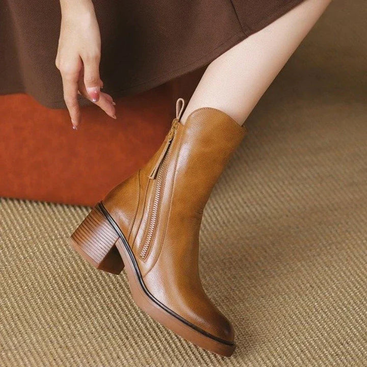 Selene Leather Ankle Boots