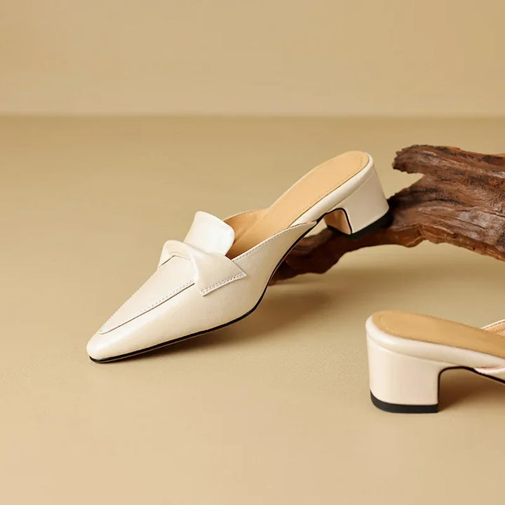 Alaya Genuine Leather Mules