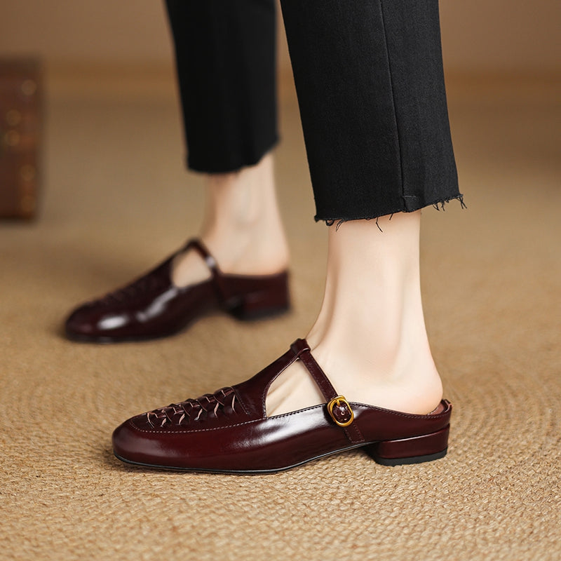 Elya Genuine Leather Mules