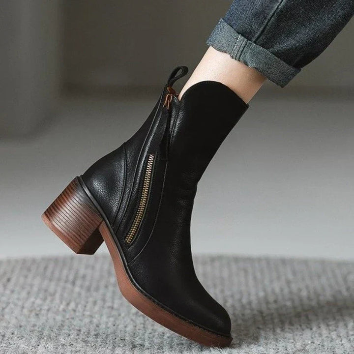 Selene Leather Ankle Boots