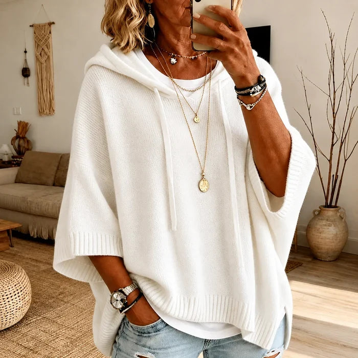 Alice | Hooded Oversized Poncho Sweater