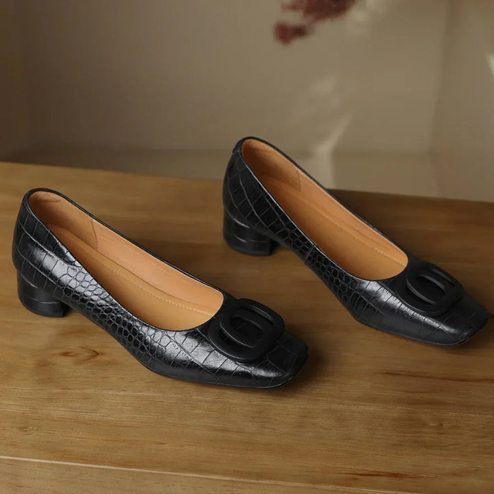 Opium Croc Leather Flats