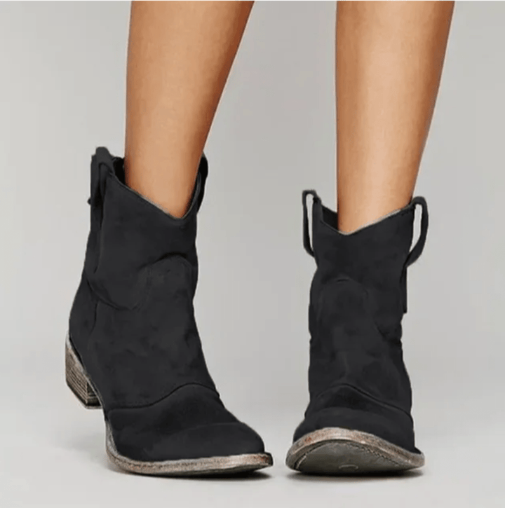 Celine Suede and Cotton Ankle Boot