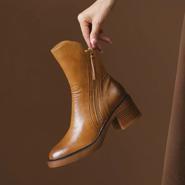 Selene Leather Ankle Boots