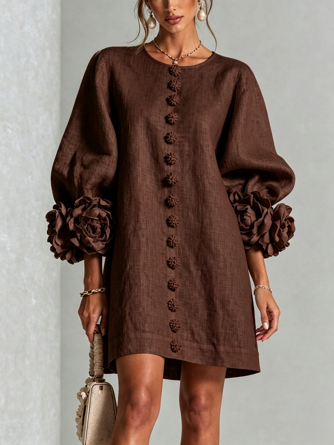 Bralow | Florence Floral Button-Down Mini Dress
