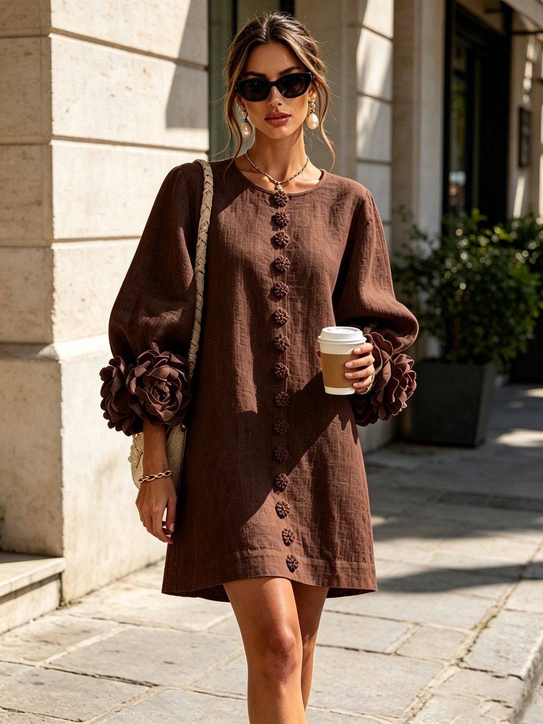 Bralow | Florence Floral Button-Down Mini Dress