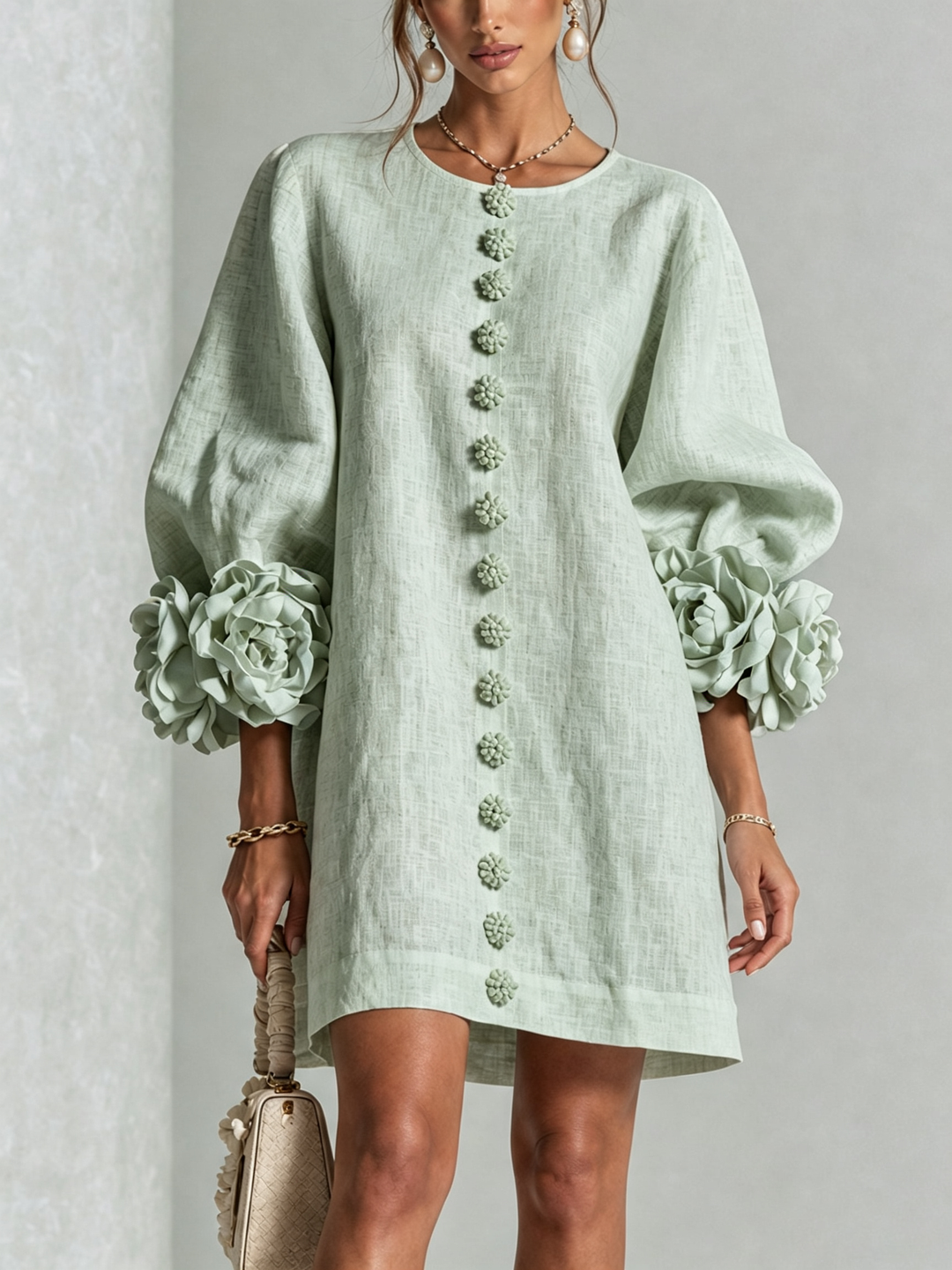 Bralow | Florence Floral Button-Down Mini Dress
