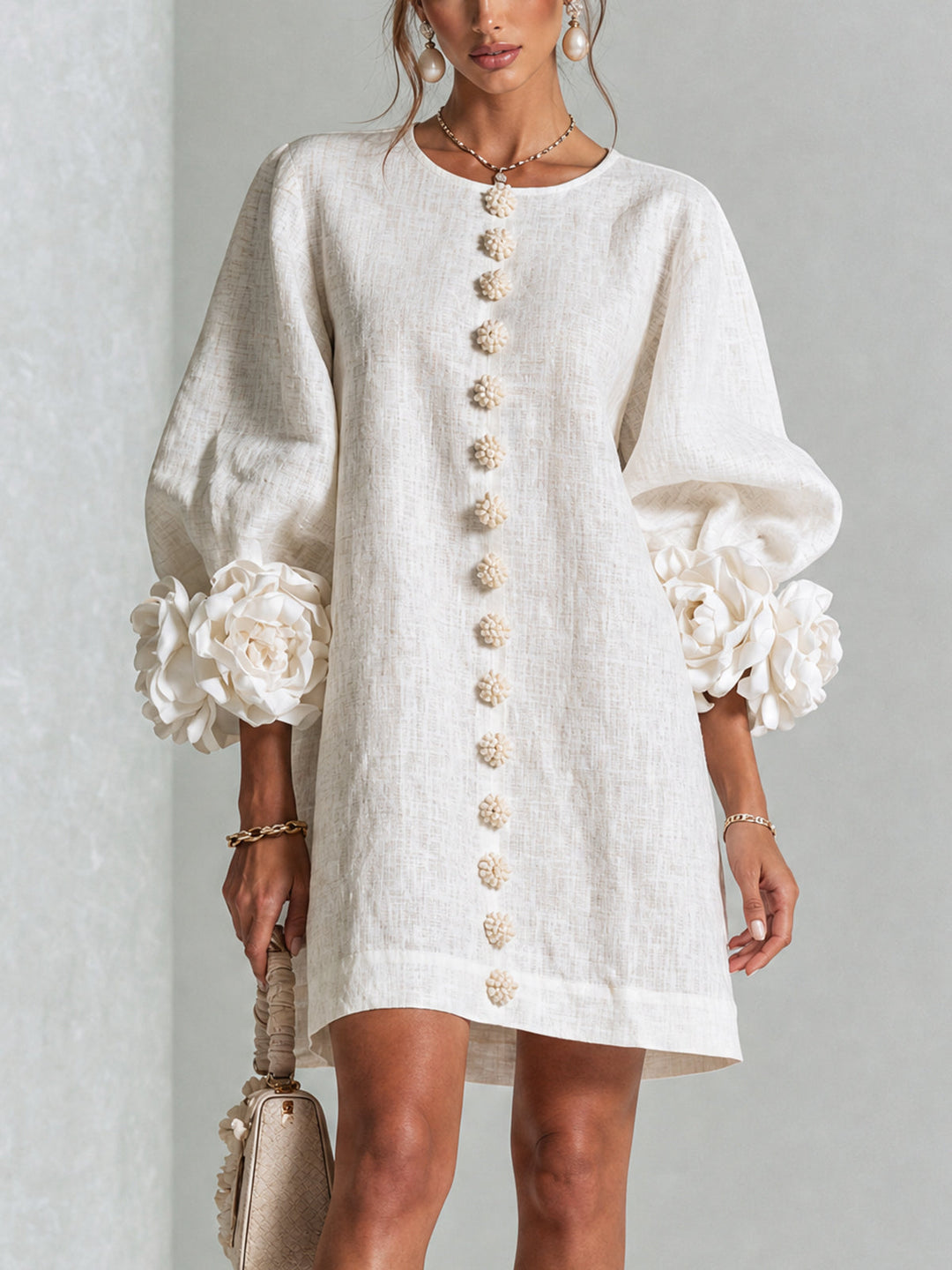 Bralow | Florence Floral Button-Down Mini Dress