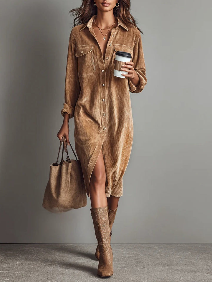 Béatrice Corduroy Midi Dress