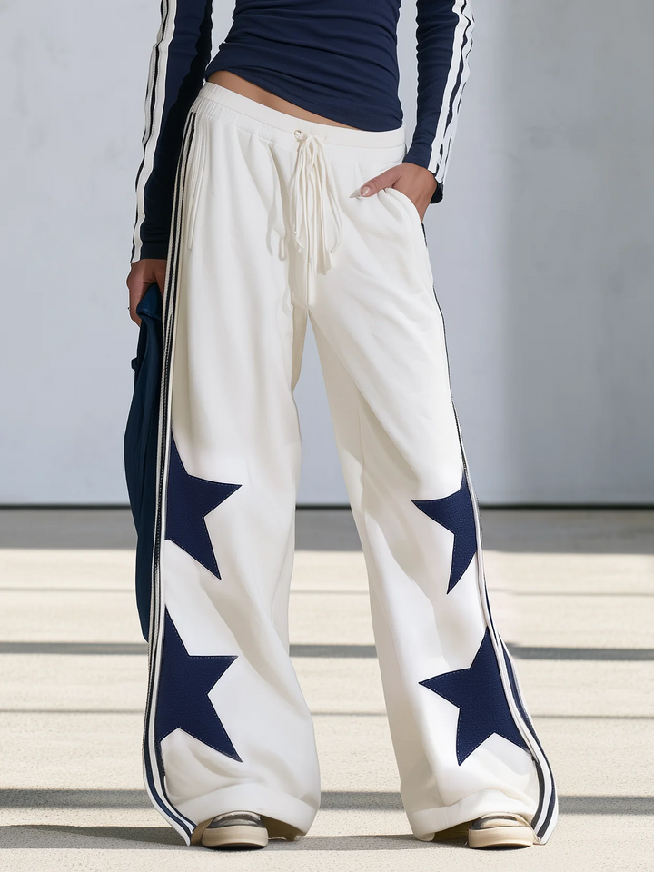 Carlotta | Star Print Top &amp; Wide-Leg Pants Set