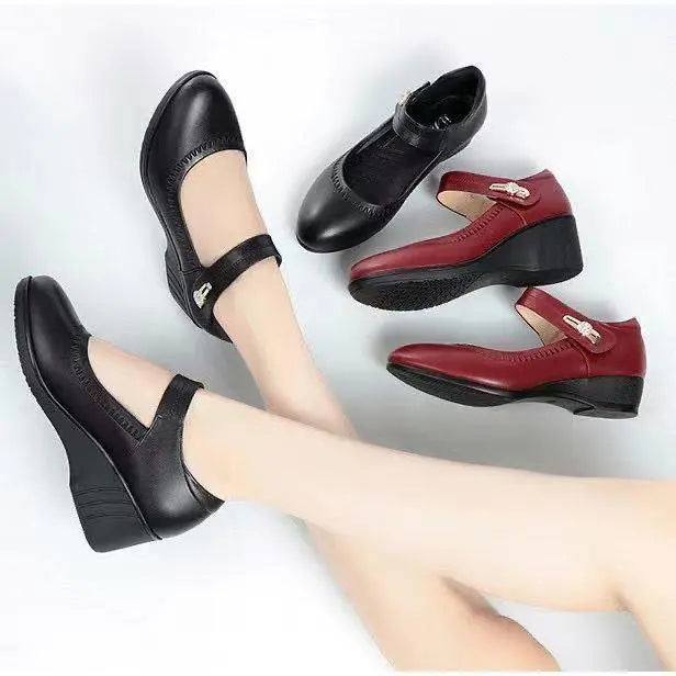 Kimberly | Mary Jane Wedge Shoes
