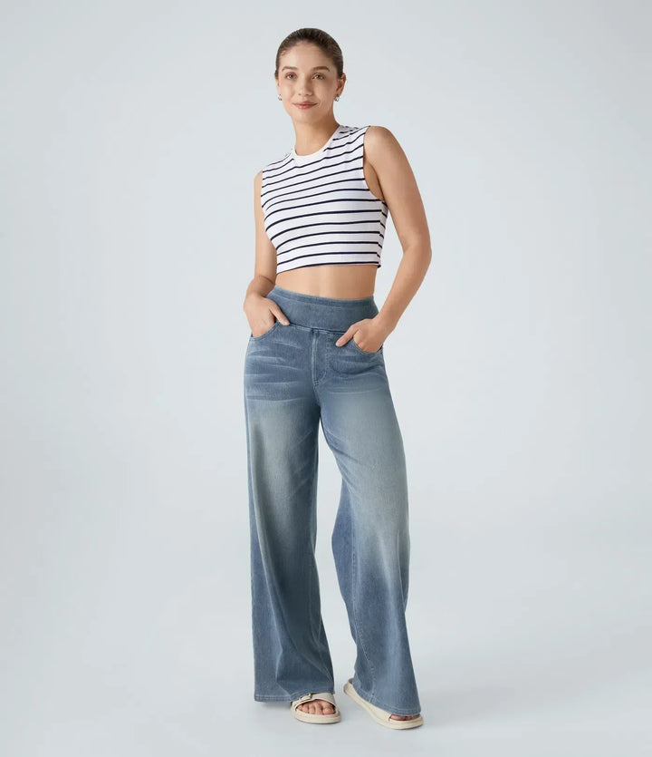 Eva | Comfortable &amp; Stretch High-Waist Trousers