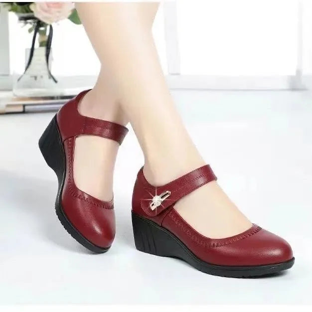 Kimberly | Mary Jane Wedge Shoes