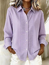 Norelle Casual Striped Button Front Blouse
