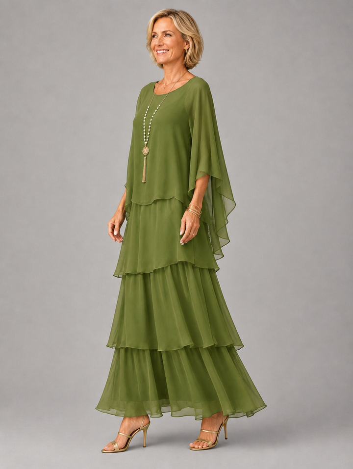 Cambria | Layered Ruffle Maxi Dress
