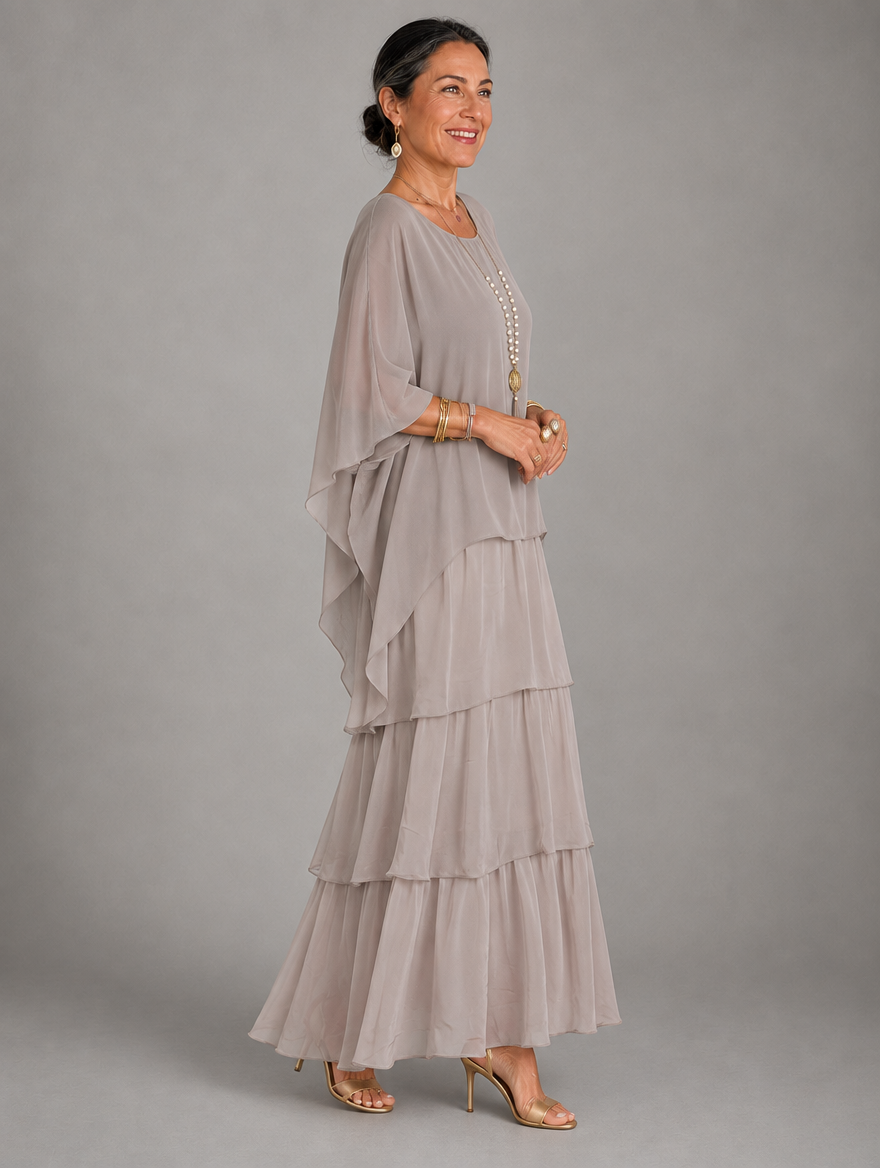 Cambria | Layered Ruffle Maxi Dress