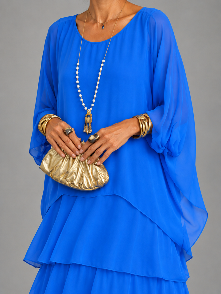 Cambria | Layered Ruffle Maxi Dress