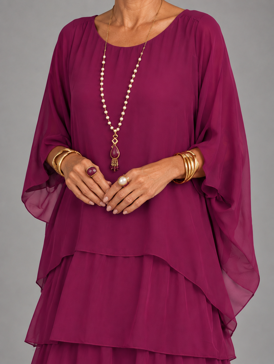 Cambria | Layered Ruffle Maxi Dress