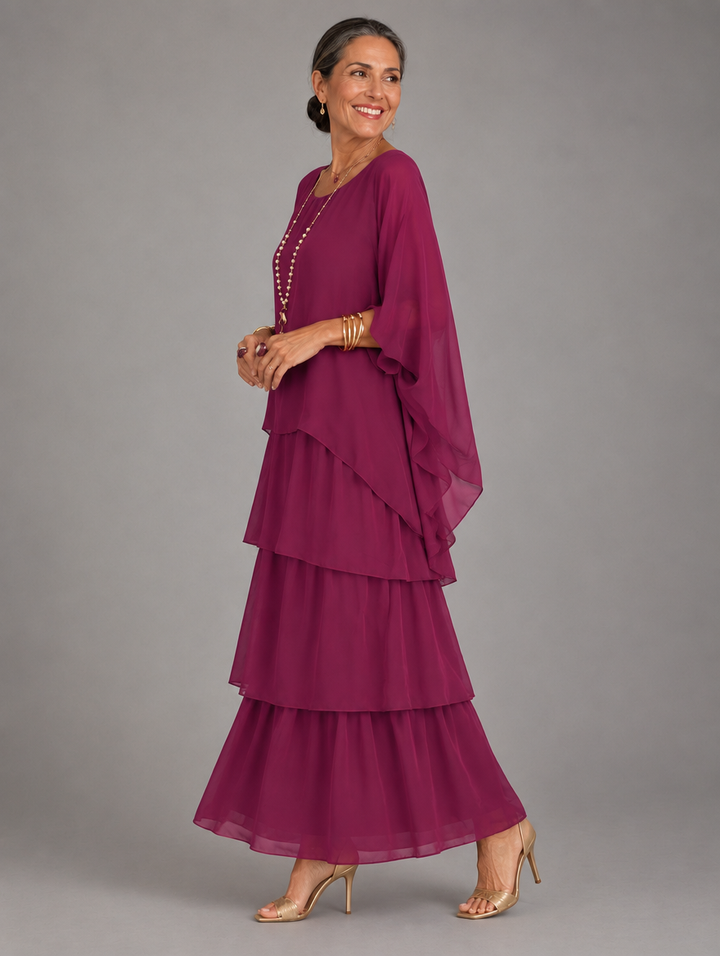 Cambria | Layered Ruffle Maxi Dress
