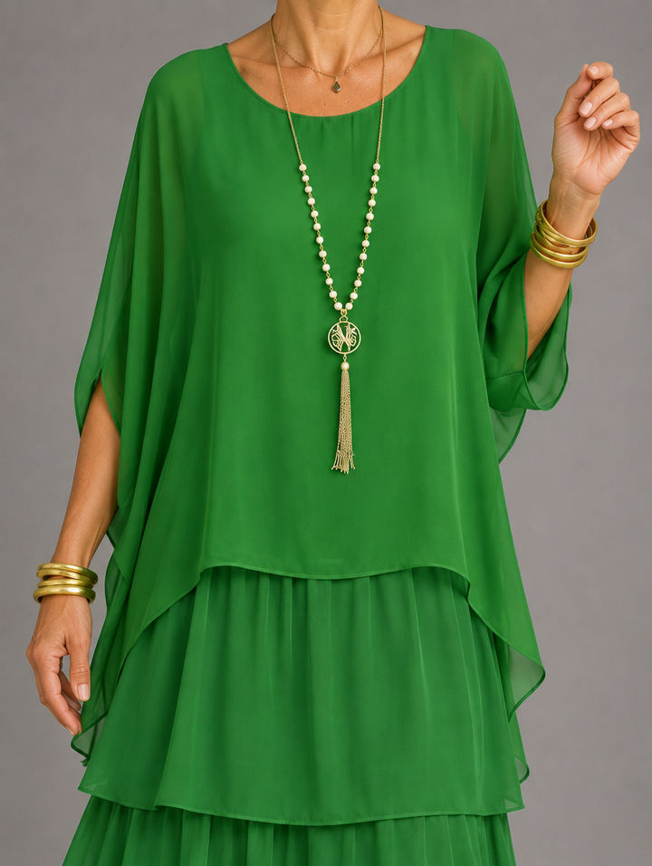 Cambria | Layered Ruffle Maxi Dress