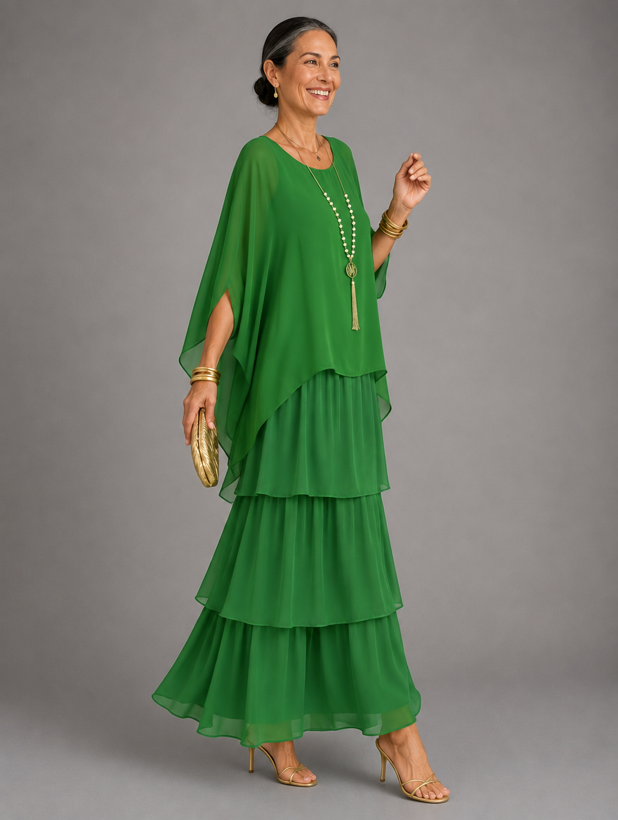 Cambria | Layered Ruffle Maxi Dress