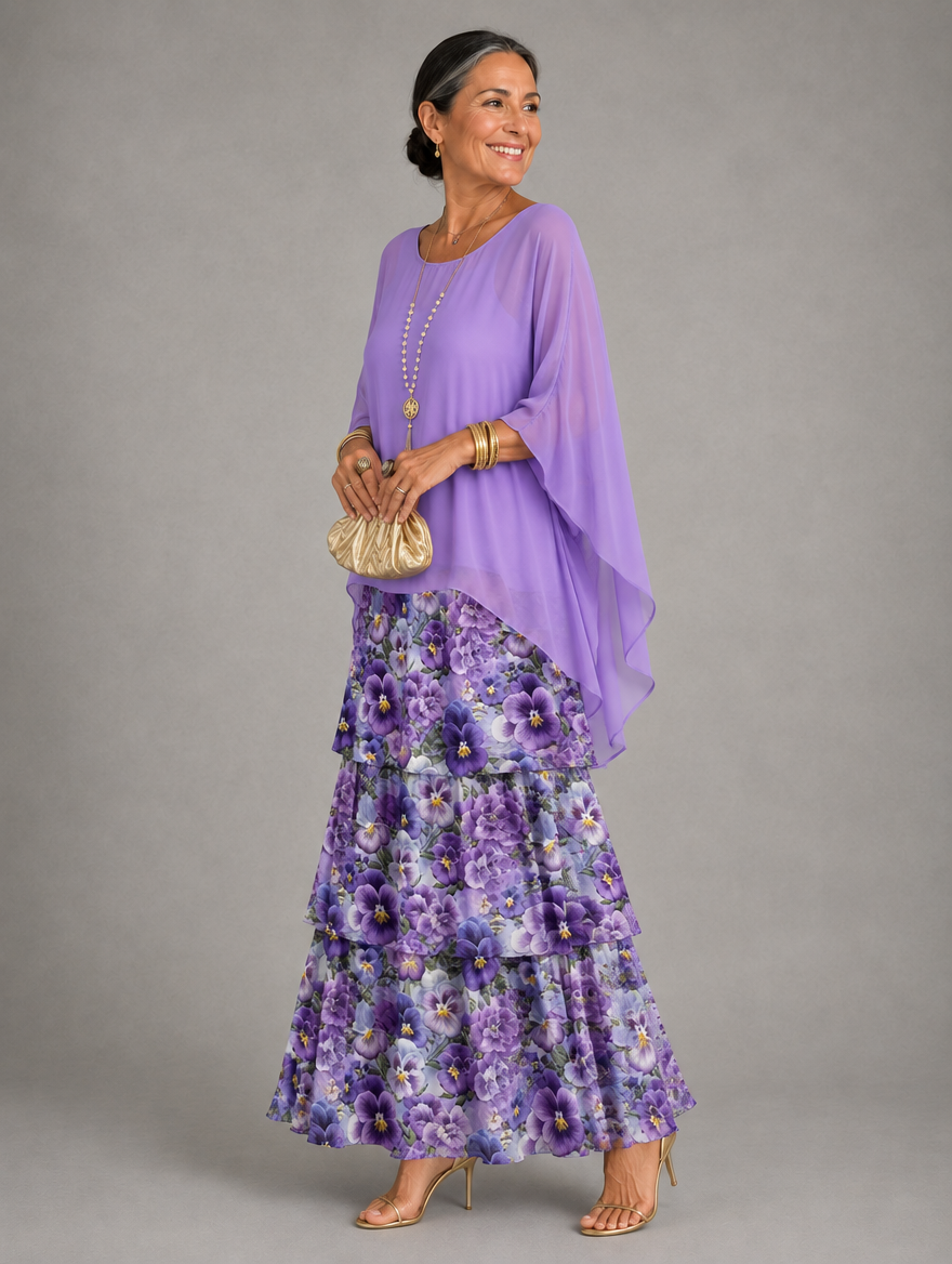 Cambria | Layered Ruffle Maxi Dress