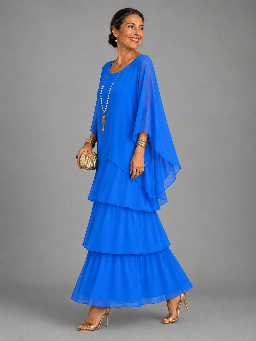 Cambria | Layered Ruffle Maxi Dress