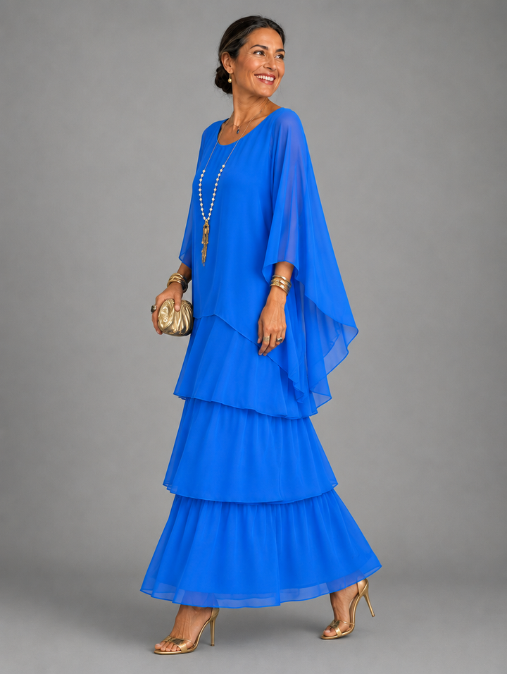 Cambria | Layered Ruffle Maxi Dress