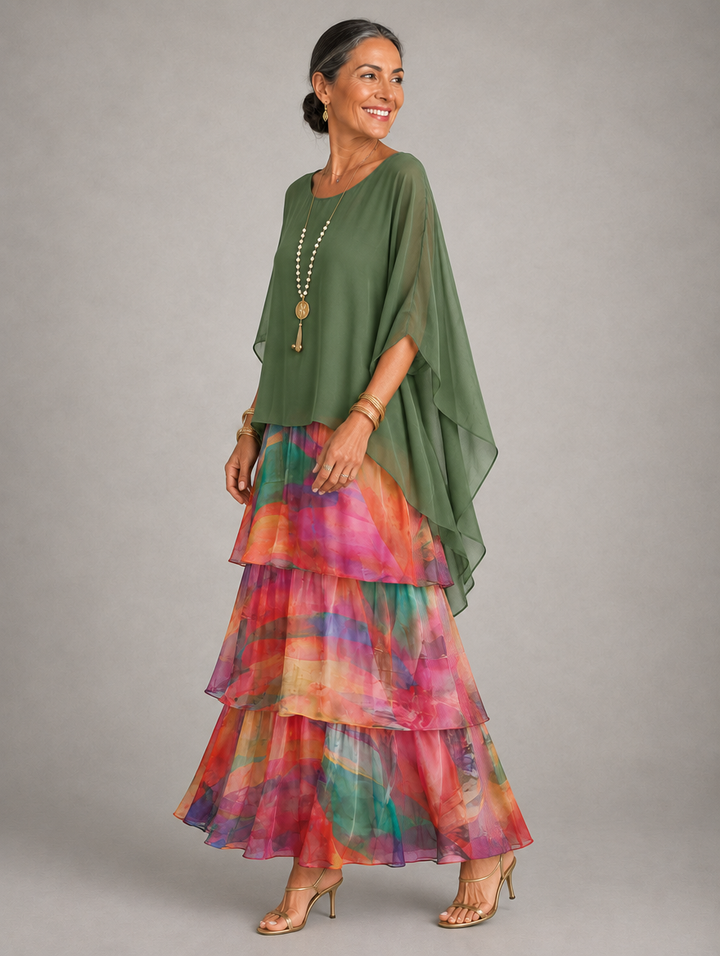 Cambria | Layered Ruffle Maxi Dress