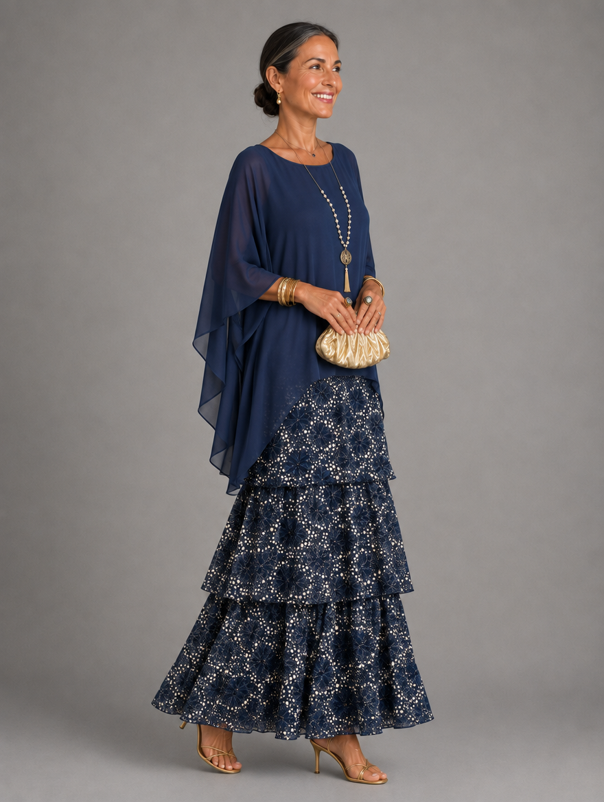 Cambria | Layered Ruffle Maxi Dress