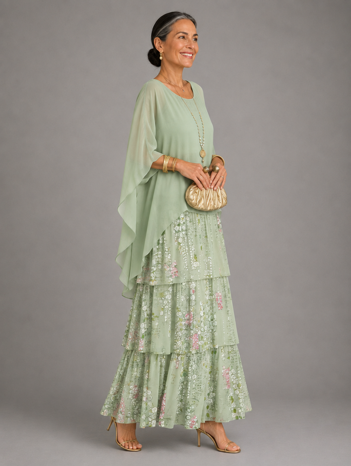 Cambria | Layered Ruffle Maxi Dress