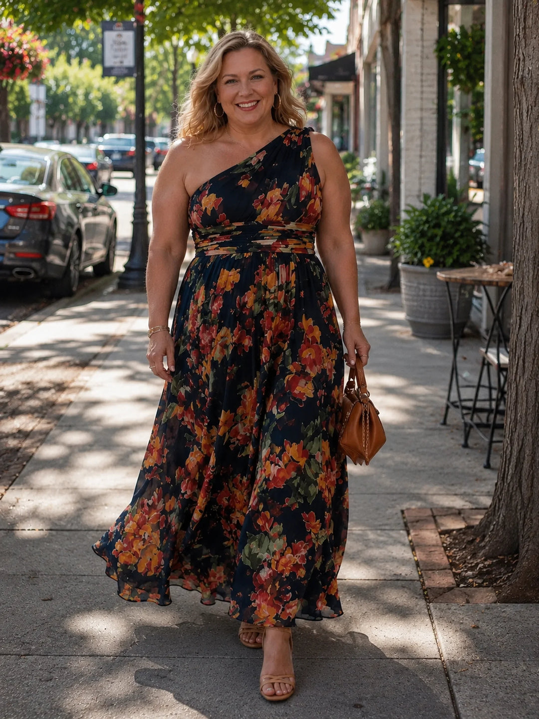 Bralow | Michelle One-Shoulder Floral Maxi Dress