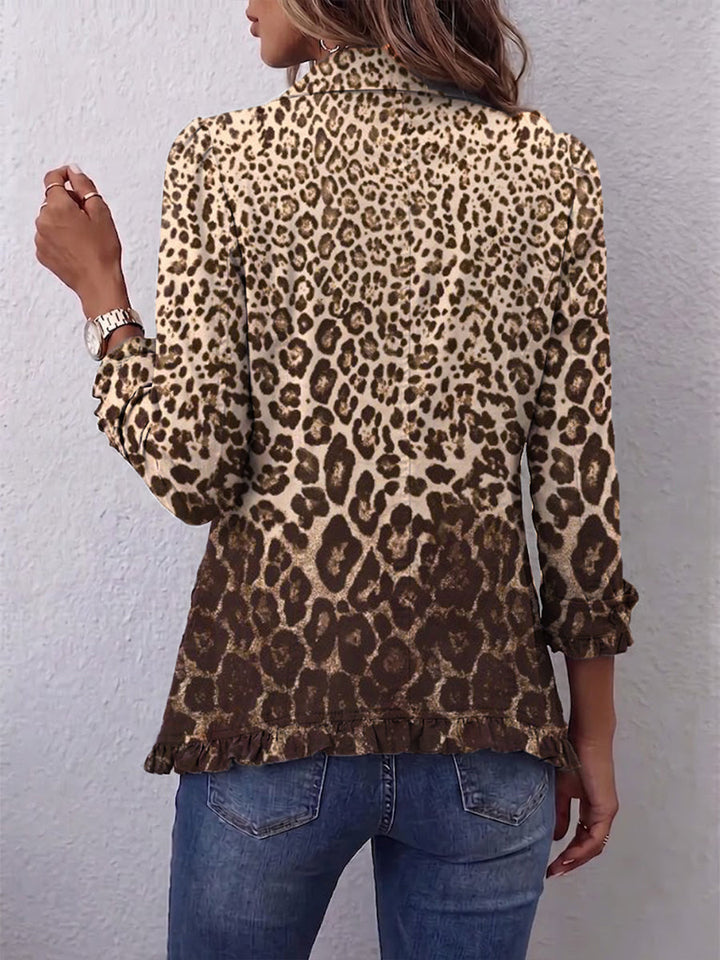 Belén | Leopard Print Ruffle Jacket