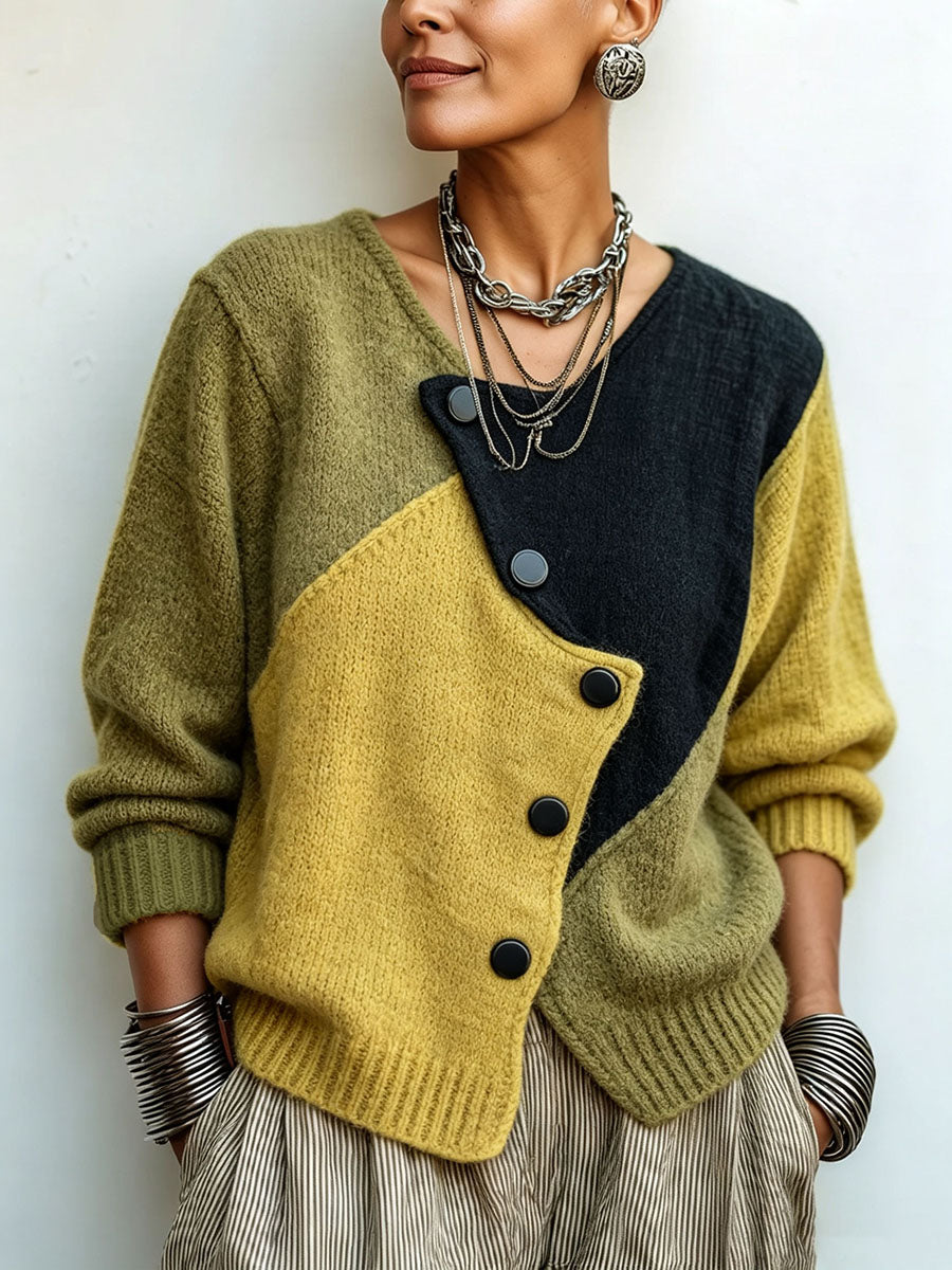 Helena™ Color-Block Knit Sweater