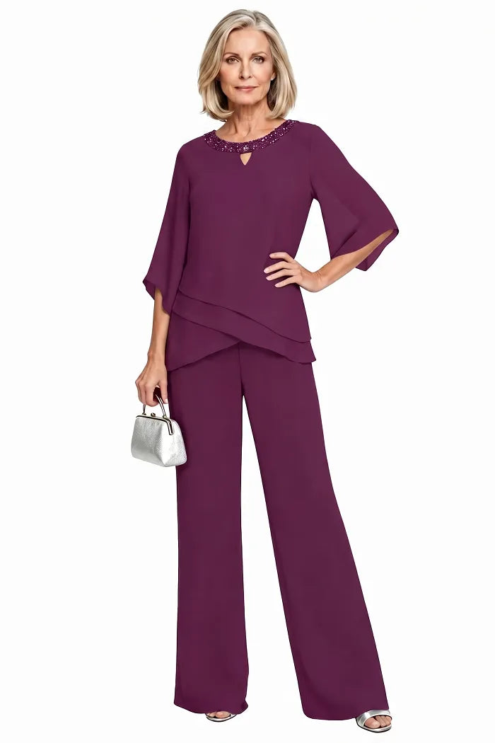 Sophisticated Loose-Fit Formal Pant Set