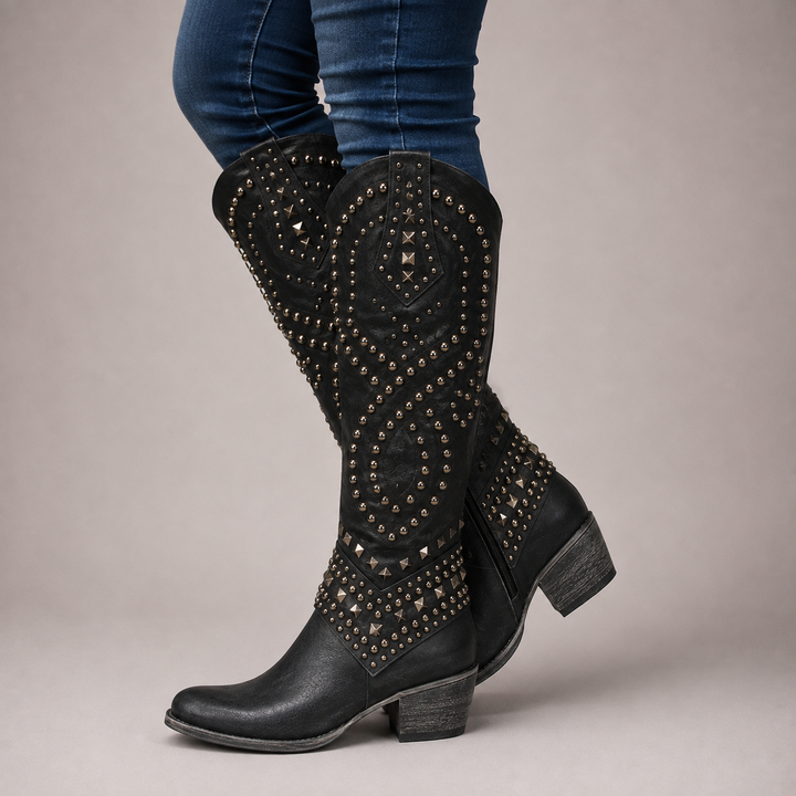 Orena Studded Knee-High Boots